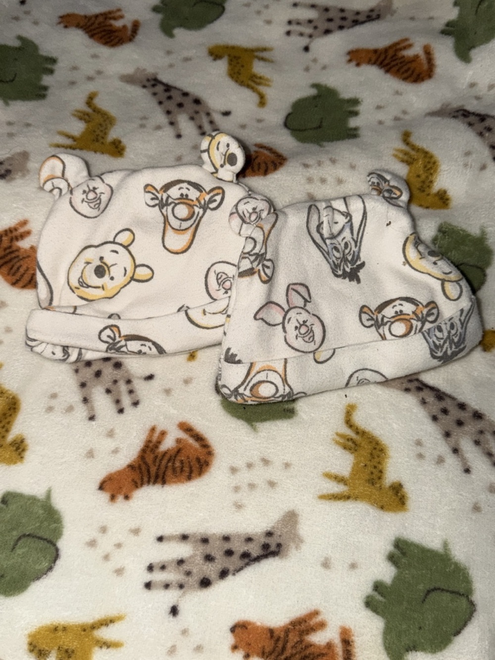 Disney Winnie the Pooh Newborn Hats 2-Piece Set